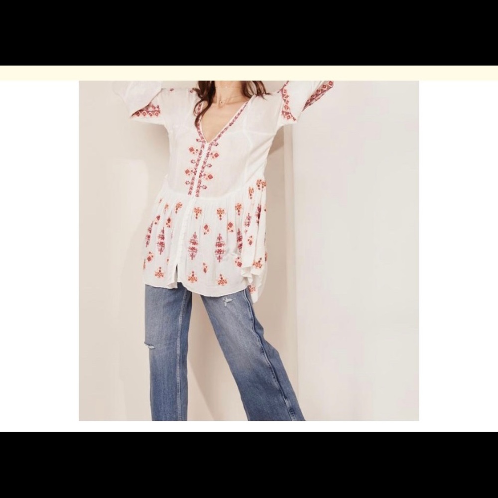 Free People White Arianna Tunic Dress